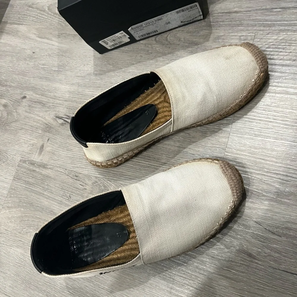 YSL Monogramme logo espadrille